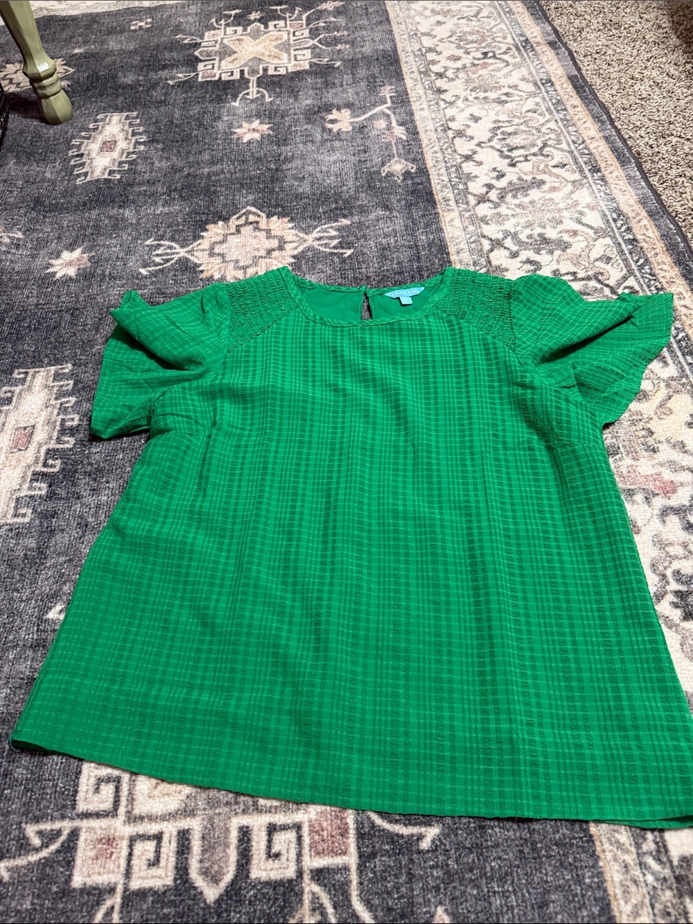 Draper James Pink Floral Top & Green Solid Short Sleeve Pack - Picture 2 of 7